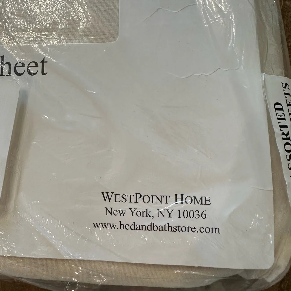 WestPoint Bed, Bath & Linens - UTICA NEW in package, Cream color King Flat Sheet